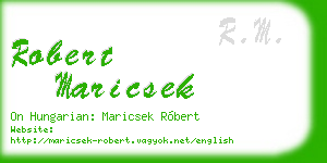 robert maricsek business card